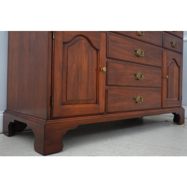 Henkel Harris Cherry Step Back Cupboard Hutch For Sale - Image 11 of 18