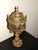 Vintage Moroccan Middle Eastern Turkish Jeweled Brass Table Lamp Marble Base For Sale In Boston - Image 6 of 16