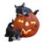 1990s Figurative House of Lloyd Christmas Around the World Scaredy Cats Halloween Pumpkin Light For Sale