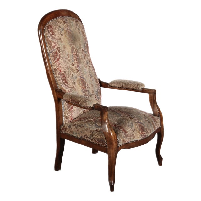 Antique Louis Phillipe Armchair in Walnut, 1860 For Sale