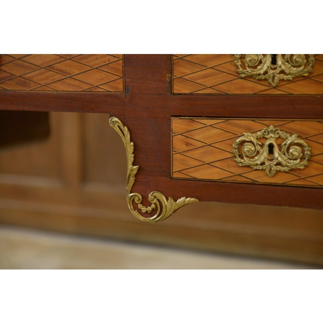 Napoleon III Louis XVI Style Marquetry Cylinder Desk For Sale - Image 4 of 18