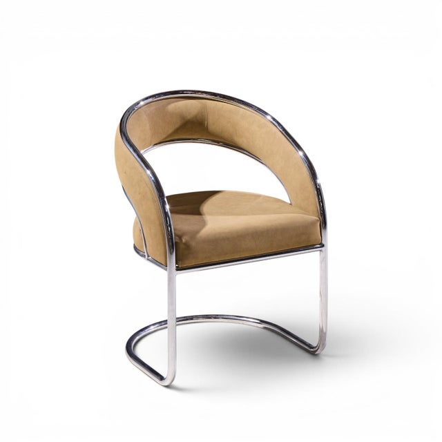 Giotto Stoppino Style Mid Century Chrome Dining Chairs - Set of 8 For Sale - Image 10 of 10