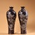 Pair of Antique Repoussé Bronze Vases With Silver-Gilt Magpie & Plum Blossom Motifs For Sale - Image 10 of 10