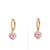 0.68 cts Natural pink sapphire & 0.28 diamond earrings in 14k gold For Sale - Image 11 of 18