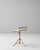 1920s French Brass Adjustable Stool With Upholstered Seat and Tripod Base For Sale - Image 4 of 18
