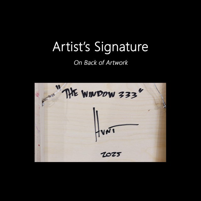 The Window 333 - Modern Resin Minimalist Red Two Tone Color Field Abstract Original Artwork by Ricky Hunt For Sale - Image 9 of 9