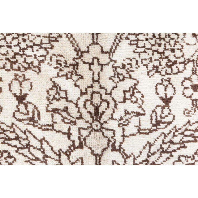 Doris Leslie Blau Tabriz Antique Floral Allover Light Beige Carpet - c. 1930 For Sale - Image 4 of 9