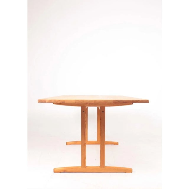 Wood Dining Table in Solid Scandinavian Pine from Søborg Furniture, 1960s For Sale - Image 7 of 9