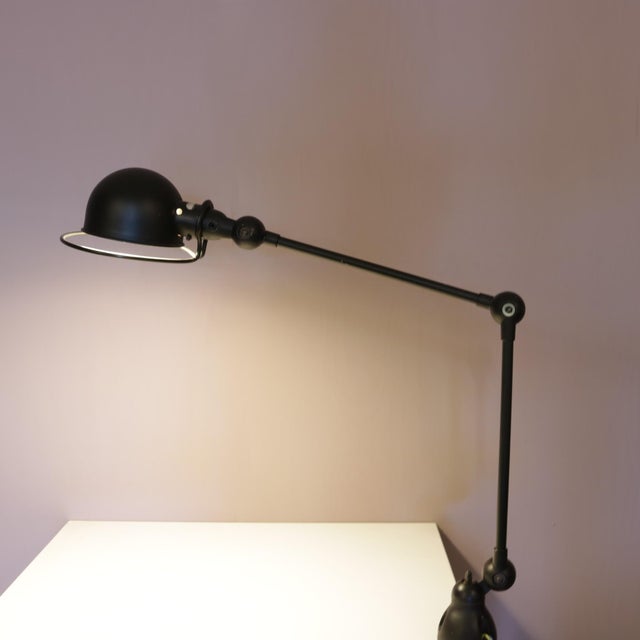 Vintage French Table Clamp Lamp in Black Metal, 1950s For Sale - Image 5 of 17