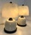 Sculptural Murano Milk White Glass Table Lamps, 2000s, Set of 2 For Sale - Image 4 of 14