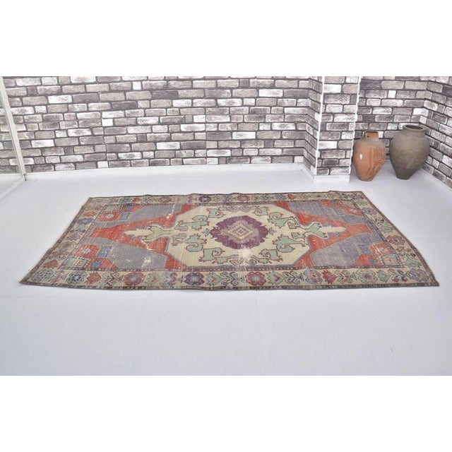 Textile 1950s Organic Modern Jewel Tone Rug For Sale - Image 7 of 10