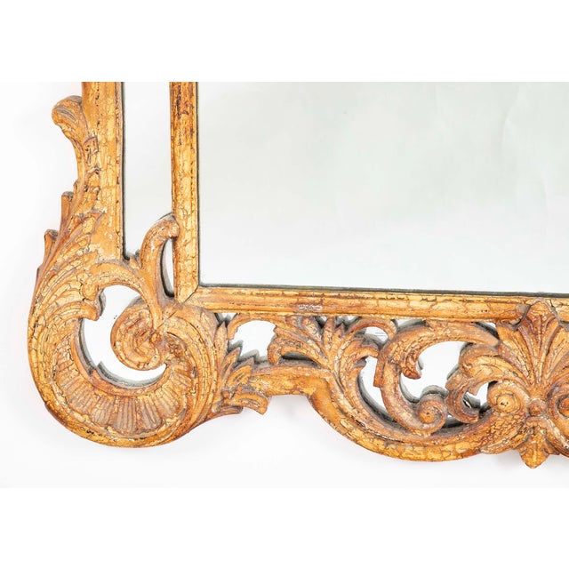 Cream French Rococo Style Carved and Gesso Wood Mirror, Large Scale For Sale - Image 8 of 12