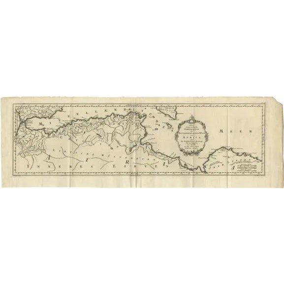 Antique Map of Northern Africa by Van Dùren, 1749 For Sale