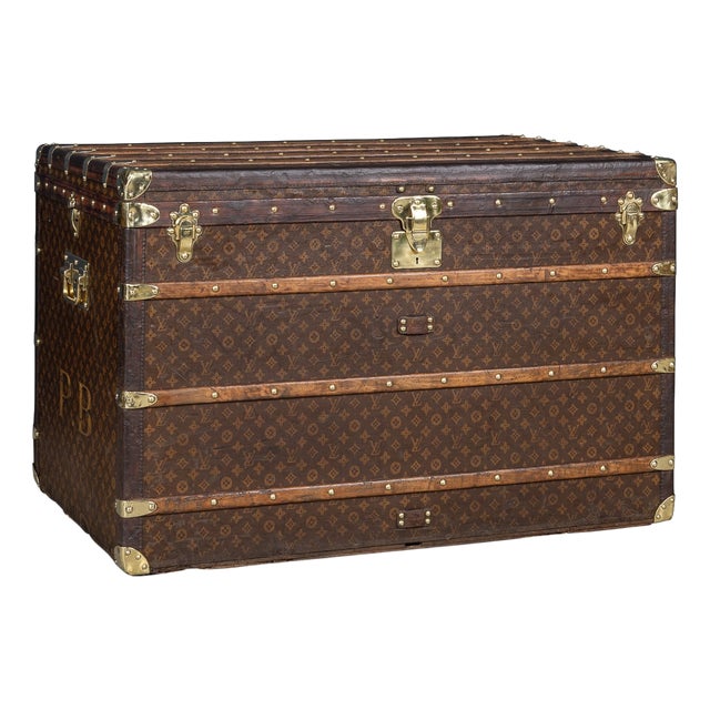 20th Century Malle Haute Trunk in Monogram Canvas from Louis Vuitton, France, 1910 For Sale