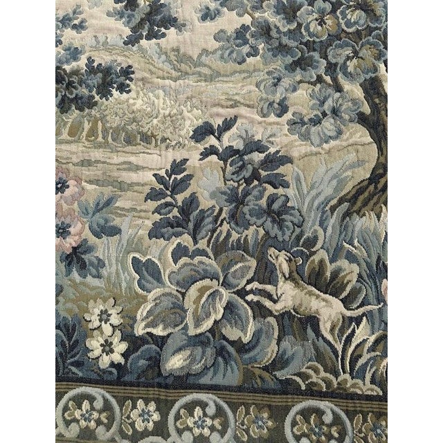 1960s Mid-Century French Jacquard Tapestry in the style of Aubusson, 1960s For Sale - Image 5 of 18