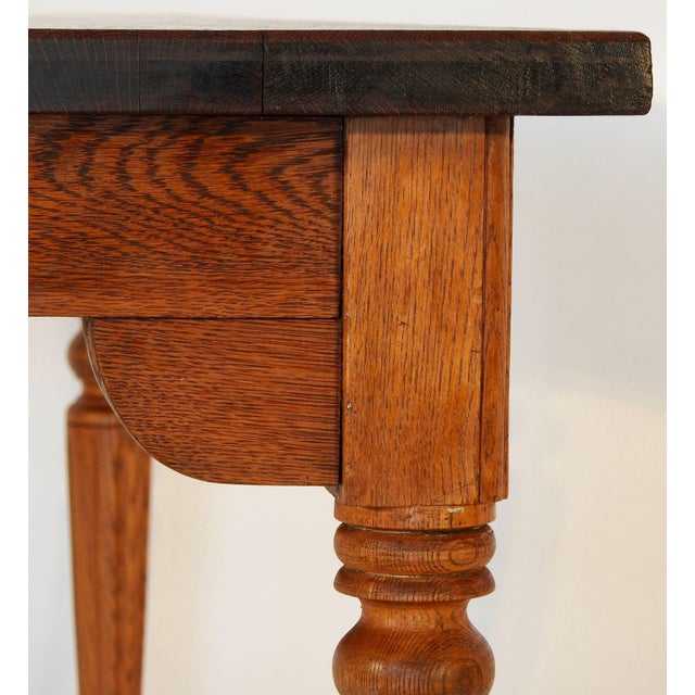 Wood 1920s Traditional Walnut Sofa/Entry Table For Sale - Image 7 of 8