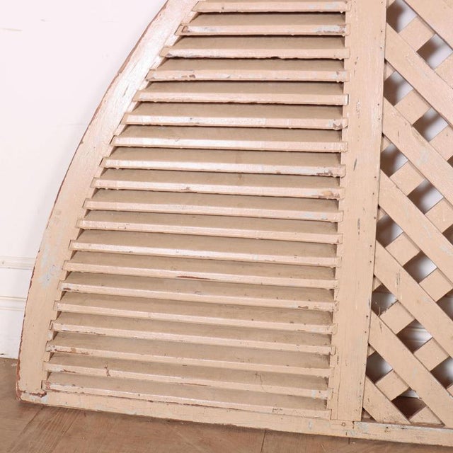 French Arched Shutters, 1890s, Set of 2 For Sale - Image 9 of 14
