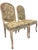 Vintage Faux Bois Carved Side Chairs in Botanical Upholstery, a Pair For Sale - Image 4 of 9