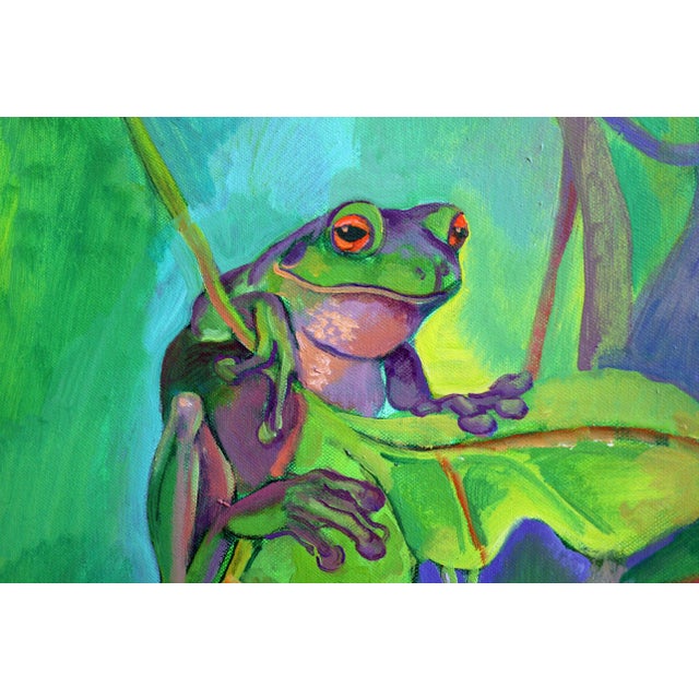 Contemporary Zita Sudnika, Green Ones, Oil on Canvas For Sale - Image 3 of 10