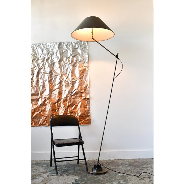 Ebony 1920s O.C. White Bamboo Floor Lamp From Chimera Watts For Sale - Image 8 of 13