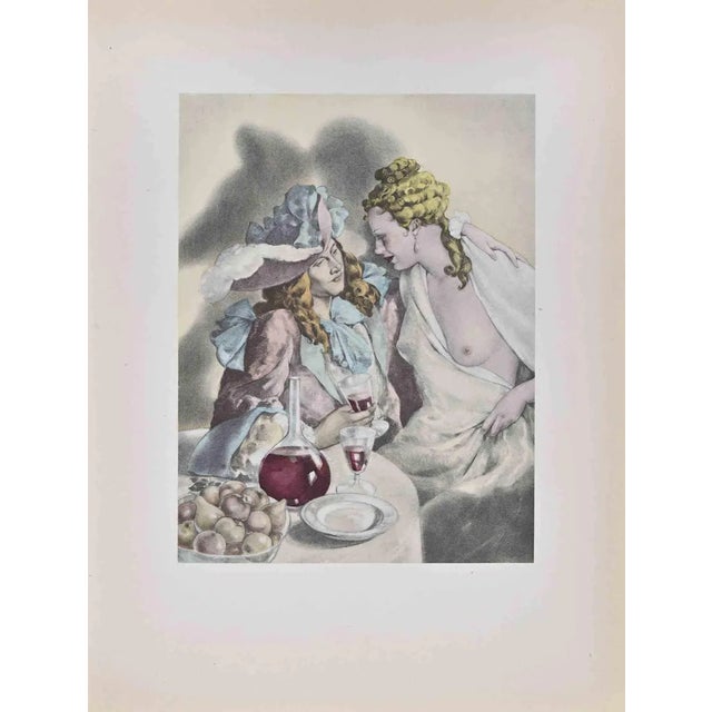 Umberto Brunelleschi, The New Engagement, Lithograph, 1930s For Sale