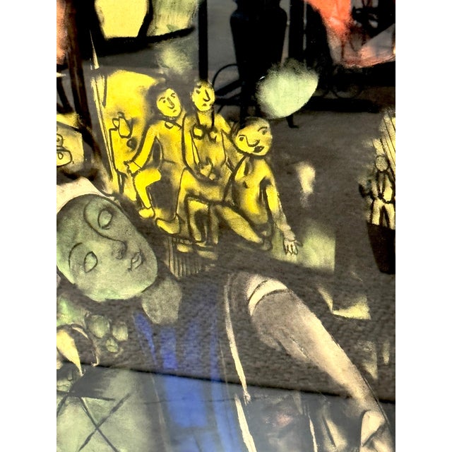 Amp Smit Dutch Modernist Figurative Allegory, Mixed Media on Paper, 1980s For Sale - Image 11 of 14