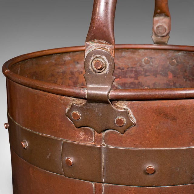 Metal Antique Waste Paper Basket, English, Copper, Study, Office, Cornish, Edwardian For Sale - Image 7 of 9