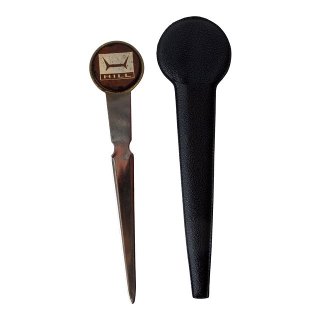 1950s Mid Century Modern Advertising Letter Opener Hill Desk Accessory For Sale