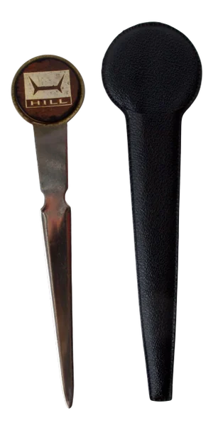 1950s Mid Century Modern Advertising Letter Opener Hill Desk Accessory