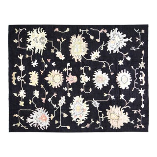 Turkish Oushak Hand Knotted Wool Rug, 10'x14' For Sale