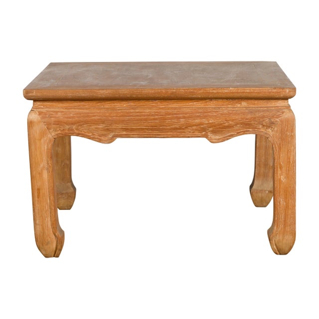 Amber Vintage Thai Ming Style Low Drinks Table with Horsefoot Feet & Patina For Sale - Image 8 of 13