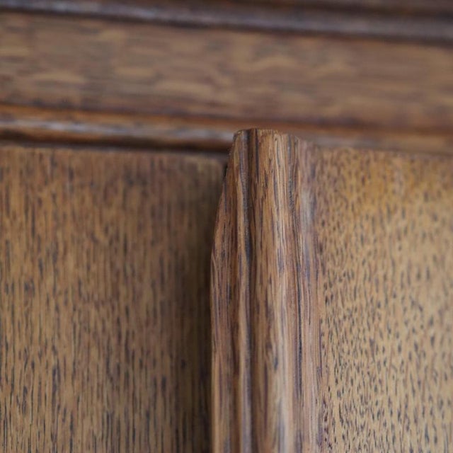 Gründerzeit Oak Wardrobe with Mirror, 1890 For Sale - Image 17 of 18
