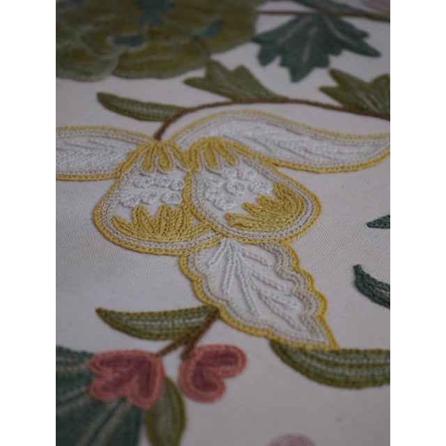 Pair of Adams Style Painted Crewelwork Chairs For Sale - Image 16 of 18