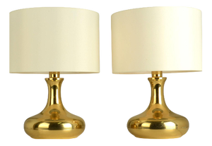 Brass Table Lamps, 1970s, Set of 2