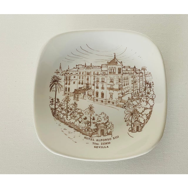 1970s Vintage Spanish Seville Alfonso Hotel Ceramic Catchall For Sale - Image 5 of 5