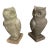 A Pair of a Vintage Cast Stone Garden Owl Statues For Sale