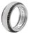 David Yurman 18k Solid Gold Beveled Black Diamond Band Ring 16.5g, Size 8 For Sale