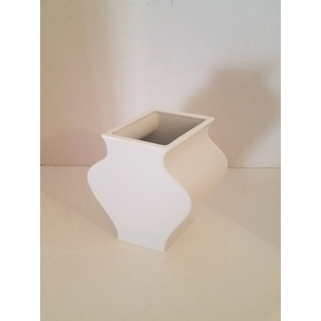 Vintage Knobler Porcelain Slanted Contemporary Vase For Sale - Image 4 of 6