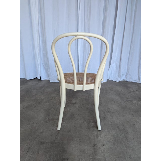 Vintage Dining Chair in White Beech and Bentwood Cane Seat, 1970s For Sale - Image 4 of 18