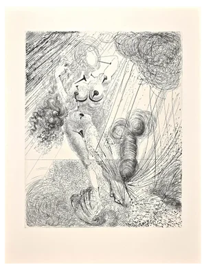 After Salvador Dali, Aphrodite, Héliogravure and Drypoint, 1963