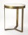 Transitional Elton Marble & Metal Accent Table, Gold For Sale - Image 3 of 4