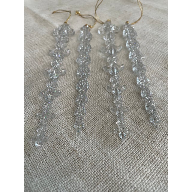 Add these Vintage Christmas Ornaments - Acrylic Icicles with Fleur de Lis Detail to your holiday collection!