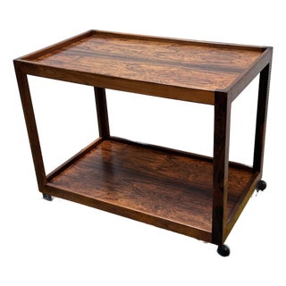 Rosewood Bi-Level Trolley, Vintage For Sale