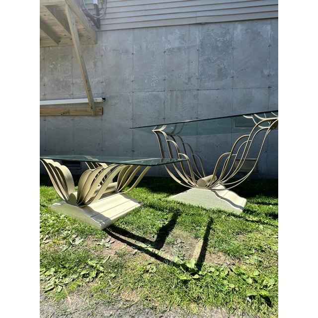 Vintage 1930s Sculptural Glass Console and Coffee Table Set For Sale - Image 11 of 13