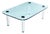 Pace Collection Rectangular Glass Coffee Table With Lucite Legs and Chrome Accent For Sale