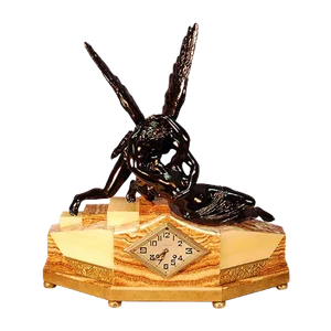 Art Deco Sculptural Table Clock by Antonio Canova, 1930s