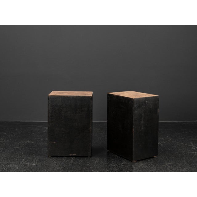 Brutalist Patinated Wood Cube Coffee Tables, 1960s, Set of 2 For Sale - Image 9 of 18