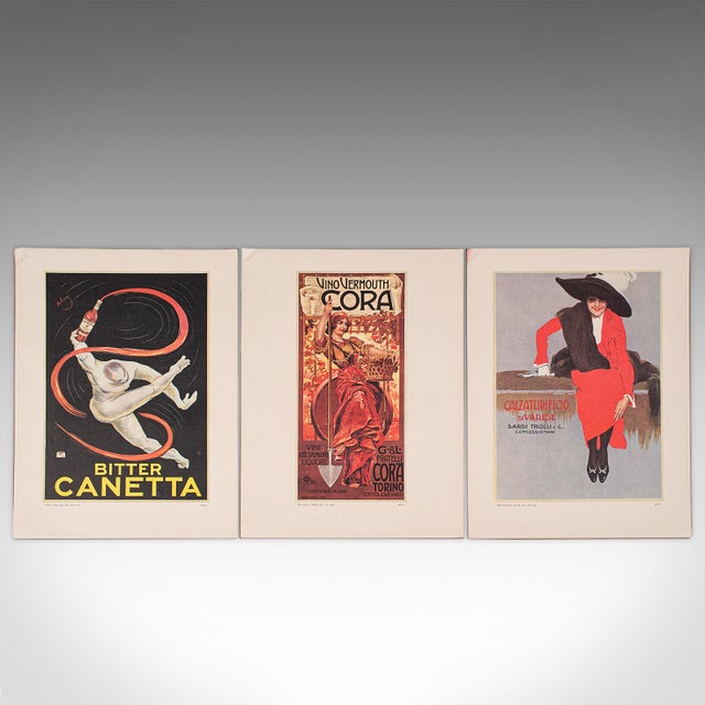 Beige Vintage Folio of 24 Posters, Italian, Prints, Advertising, Art Exhibition Set For Sale - Image 8 of 12
