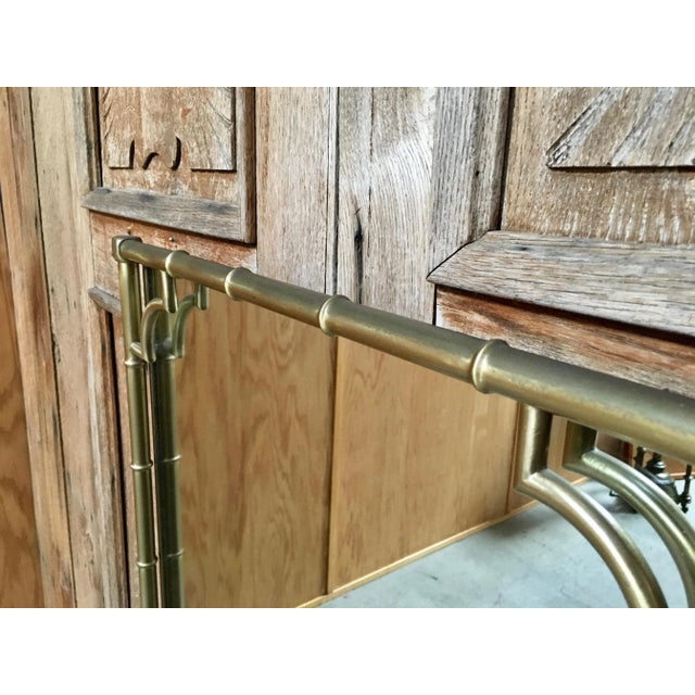 Mid 20th Century Italian Faux Bamboo Framed Mirror For Sale - Image 10 of 11