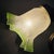 1950s Art Nouveau Whiplash Curve Brass Tulip and Green Glass Table Lamp, 1950s For Sale - Image 5 of 14